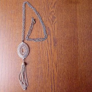 Metal tassel necklace